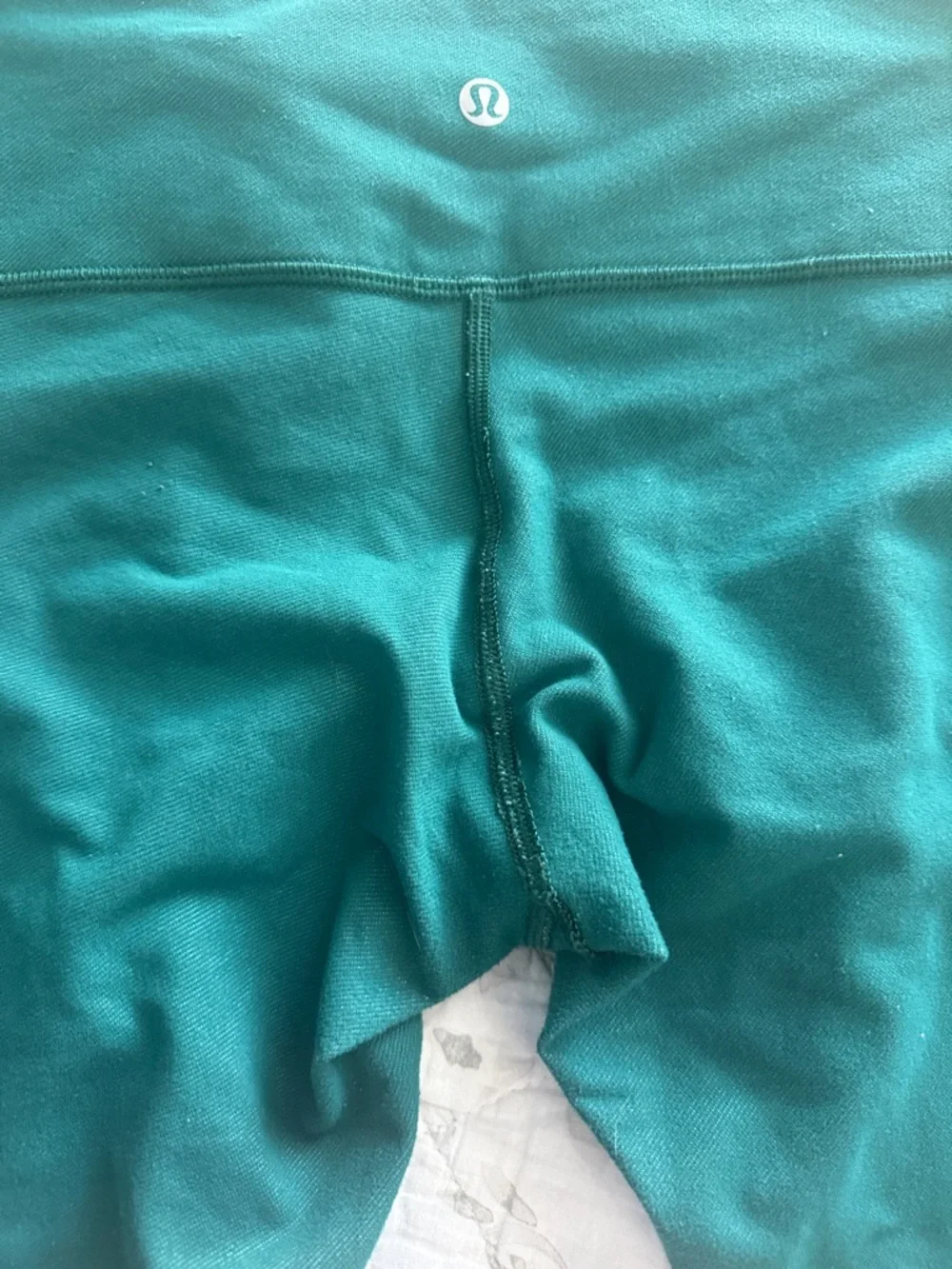 Lululemon leggings teal size 6 / not sure style some wear see pics - Picture 6 of 7